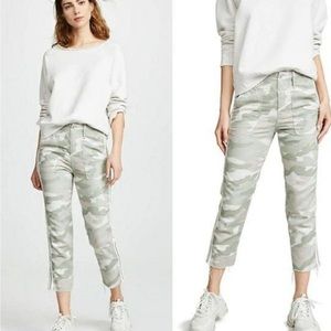 MOTHER Camouflage Shaker Chop Crop